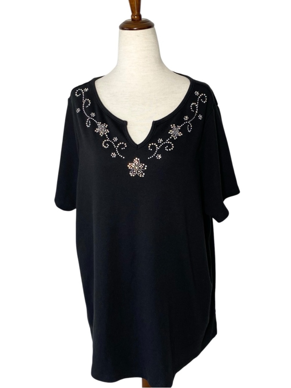 QUACKER FACTORY Rhinestone Jeweled Tee - Picture 2 of 7